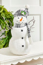 12" Snowman with Stocking Cap - Red / Black