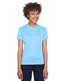 Camiseta deportiva de cuello en V para mujer, fresca y seca