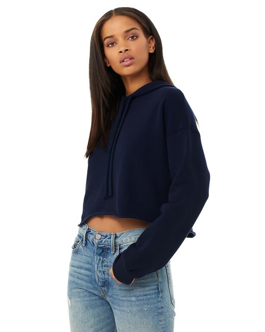Bella + Canvas® Ladies Cropped Fleece Long Sleeve Hoodie