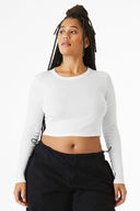 Image 1: Bella Canvas Women's Micro Rib Long Sleeve Baby TeeImage 2: Women's fitted ribbed long sleeve shirtImage 3: Soft micro rib baby tee designImage 4: Premium Bella Canvas women's apparelImage 5: Blank ribbed tee for custom printingImage 6: Trendy long sleeve baby tee