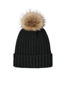 Port Authority® Faux Fur Pom Beanie