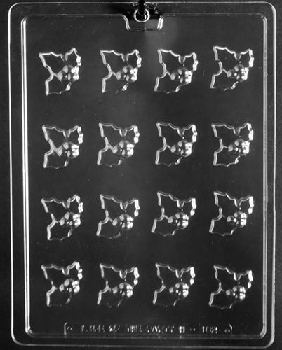 Bite Size Holly Leaves Chocolate Mold - LPC475