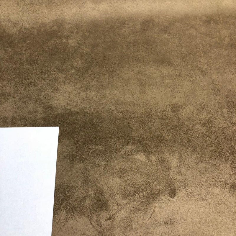 Super Suede Polyester Fabric - Coffee Suede Texture, 54" Width (1 Yard)