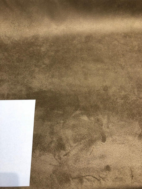 Super Suede Polyester Fabric - Coffee Suede Texture, 54" Width (1 Yard)