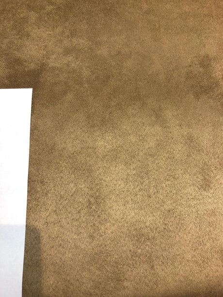 Super Suede Polyester Fabric - Coffee Suede Texture, 54" Width (1 Yard)