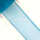 1 1/2" Wired Organza Ribbon - 10 Yards (Turquoise)