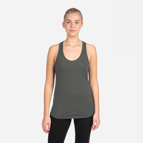 Next Level 1533 Women's Tank Top Cotton Poly Jersey Fabric - Dark Grey, Racerback, 30 Singles, 135 Grams/4.0Oz (1 Unit)