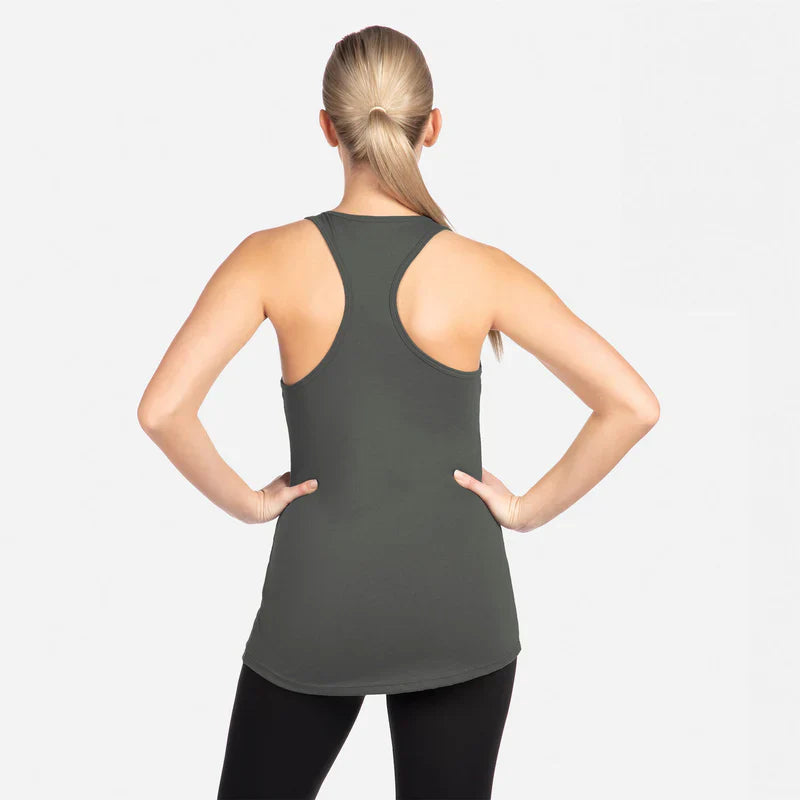 Next Level 1533 Women's Tank Top Cotton Poly Jersey Fabric - Dark Grey, Racerback, 30 Singles, 135 Grams/4.0Oz (1 Unit)