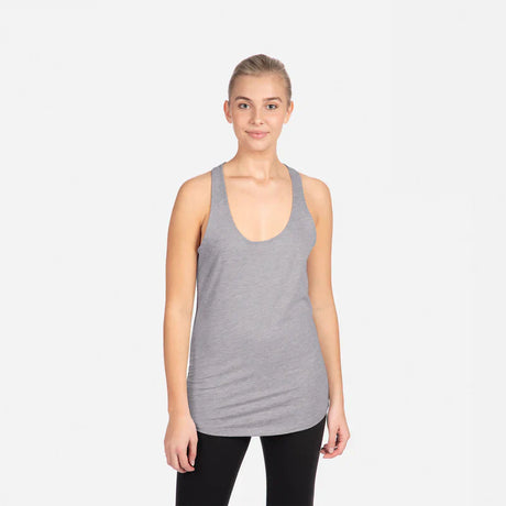 Next Level 1533 Women's Tank Top Cotton Poly Jersey Fabric - Heather Grey, Racerback, 30 Singles, 135 Grams, 4.0 Oz (1 Unit)