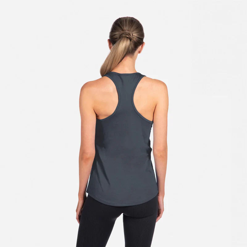 Next Level 1533 Women's Tank Top Cotton Poly Jersey Fabric - Indigo, Racerback, Side Seamed, Curved Hem, Tear Away Label (1 Piece)