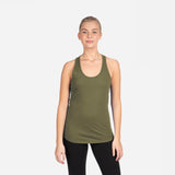 Next Level 1533 Women's Tank Top Cotton Poly Jersey Fabric - Military Green, Racerback, 60% Combed Ring-Spun Cotton 40% Polyester, 30 Singles, 135 Grams, 4.0 Oz (1 Unit)