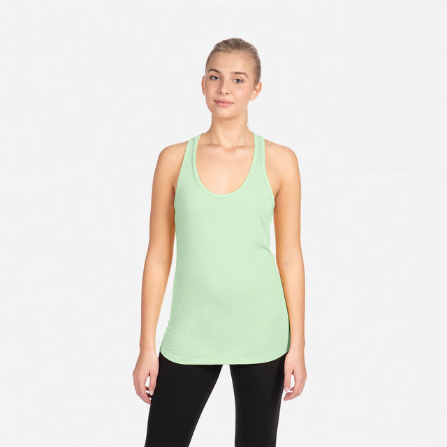 Next Level 1533 Lightweight Cotton Poly Jersey Fabric - Mint Racerback Tank Top, 30 Singles, 135 Grams/4.0Oz (1 Unit)