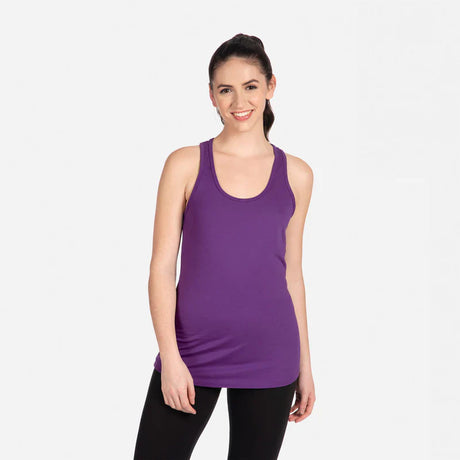 Next Level 1533 Women's Tank Top Lightweight Cotton Poly Jersey Fabric - Purple Rush, Racerback, 30 Singles, 135 Grams, 4.0 Oz (1 Piece)