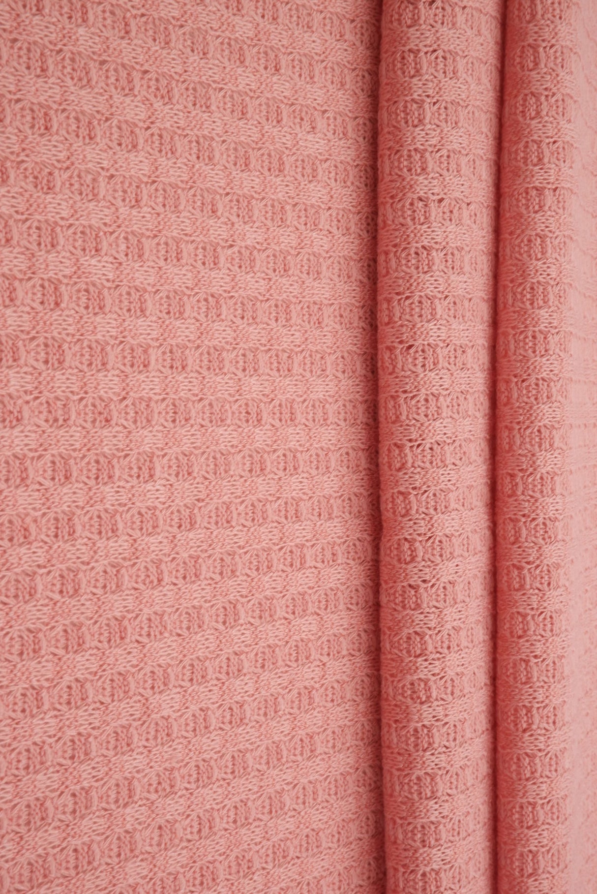 Waffle Stretch Knit Fabric Solid