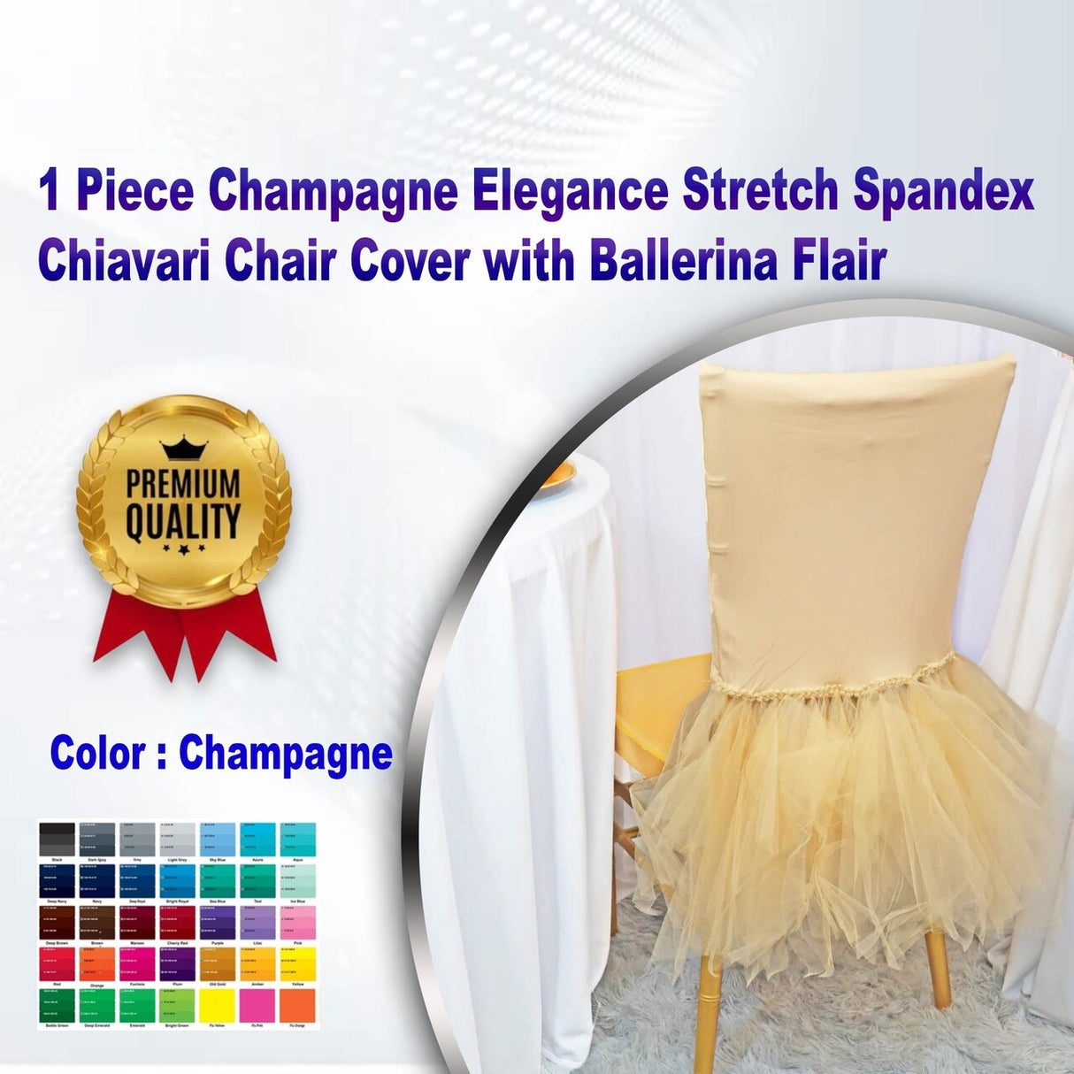 1 Piece Canary Yellow Ballerina Stretch Spandex Chiavari Chair Cover Elegant Event Decor