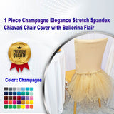 1 Piece Canary Yellow Ballerina Stretch Spandex Chiavari Chair Cover Elegant Event Decor