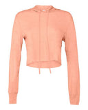 Image 1: Women's Triblend Crop Long Sleeve HoodieImage 2: Soft triblend cropped hoodie designImage 3: Women's long sleeve fashion hoodieImage 4: Blank crop hoodie for printingImage 5: Lightweight casual sweatshirt styleImage 6: Trendy women's triblend apparel