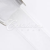 1 1/2" Wired Organza Ribbon - 10 Yards (White)