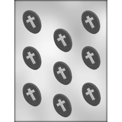 Cross Oval Mint Chocolate Mold