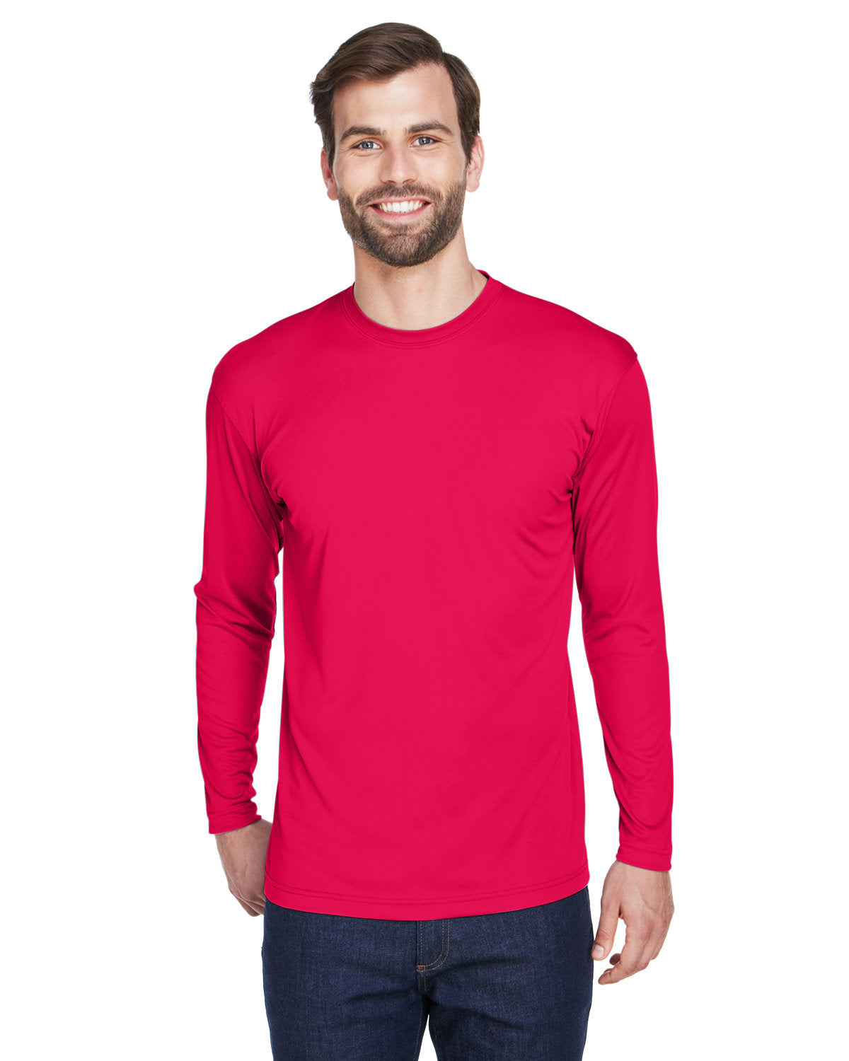 Adult Cool & Dry Sport Long-Sleeve Performance Interlock T-Shirt