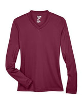 Team 365® V Neck Ladies Zone Performance Long Sleeve T-Shirt