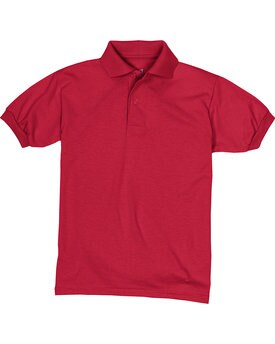 Hanes® Youth EcoSmart Jersey Knit Short Sleeve Collared Polo