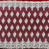 Beaded 3D Floral Lace Fabric
