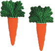 Large Carrot Sugar Shapes 90ct - 3 1/4"