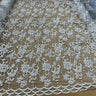 Beaded Corded Bridal Lace Silver