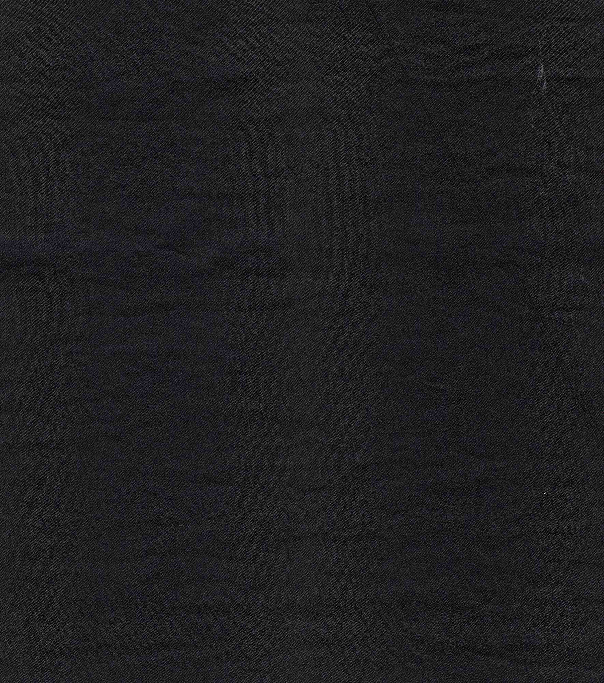 Washed Satin Solid Woven Fabric Black