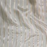 P Kaufmann Crossing Elegant Gold Stripe Sheer Polyester Fabric - Gold Stripe Sheer, 126" Width (1 Yard)