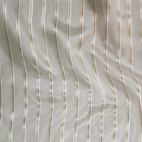 P Kaufmann Crossing Elegant Gold Stripe Sheer Polyester Fabric - Gold Stripe Sheer, 126" Width (1 Yard)