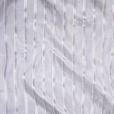 P Kaufmann Crossing Elegant Silver Stripe Sheer Polyester Sheer Fabric - Silver Stripe, 126" Width (1 Yard)