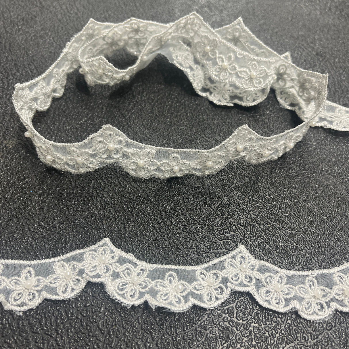 Beaded Corded Lace Trim