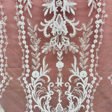 Beaded Embroidered Lace Mesh