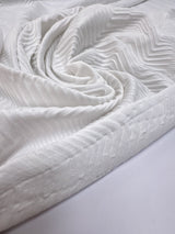 White Polyamide Elastane Knitted Fabric