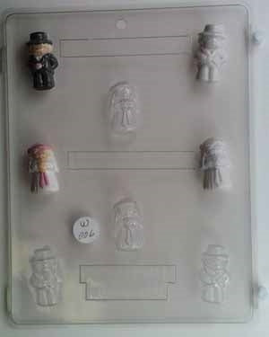 Bride & Groom Pieces Chocolate Mold - CCW006