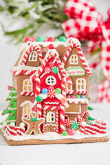 9 Inch Lighted Clay Dough Gingerbread Christmas House