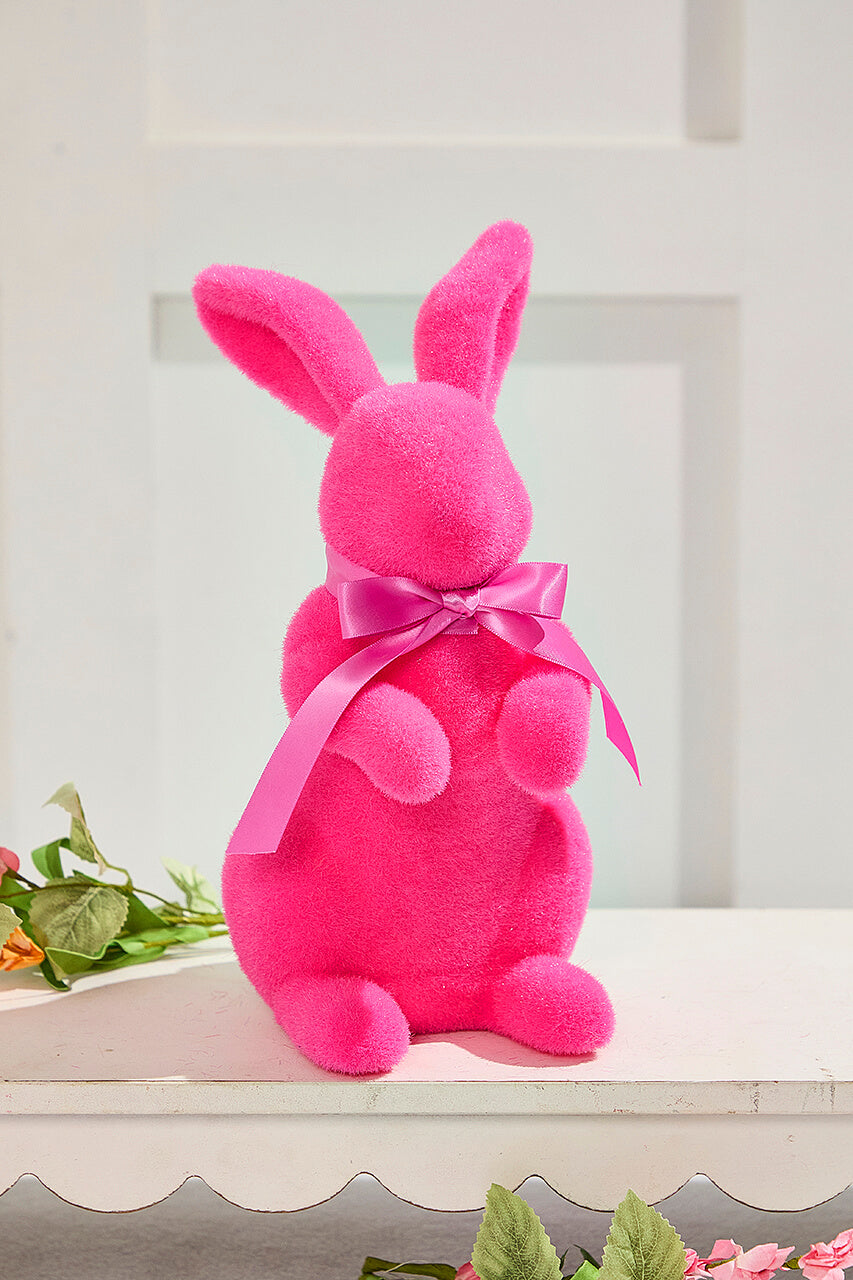 11" Flocked Easter Bunny