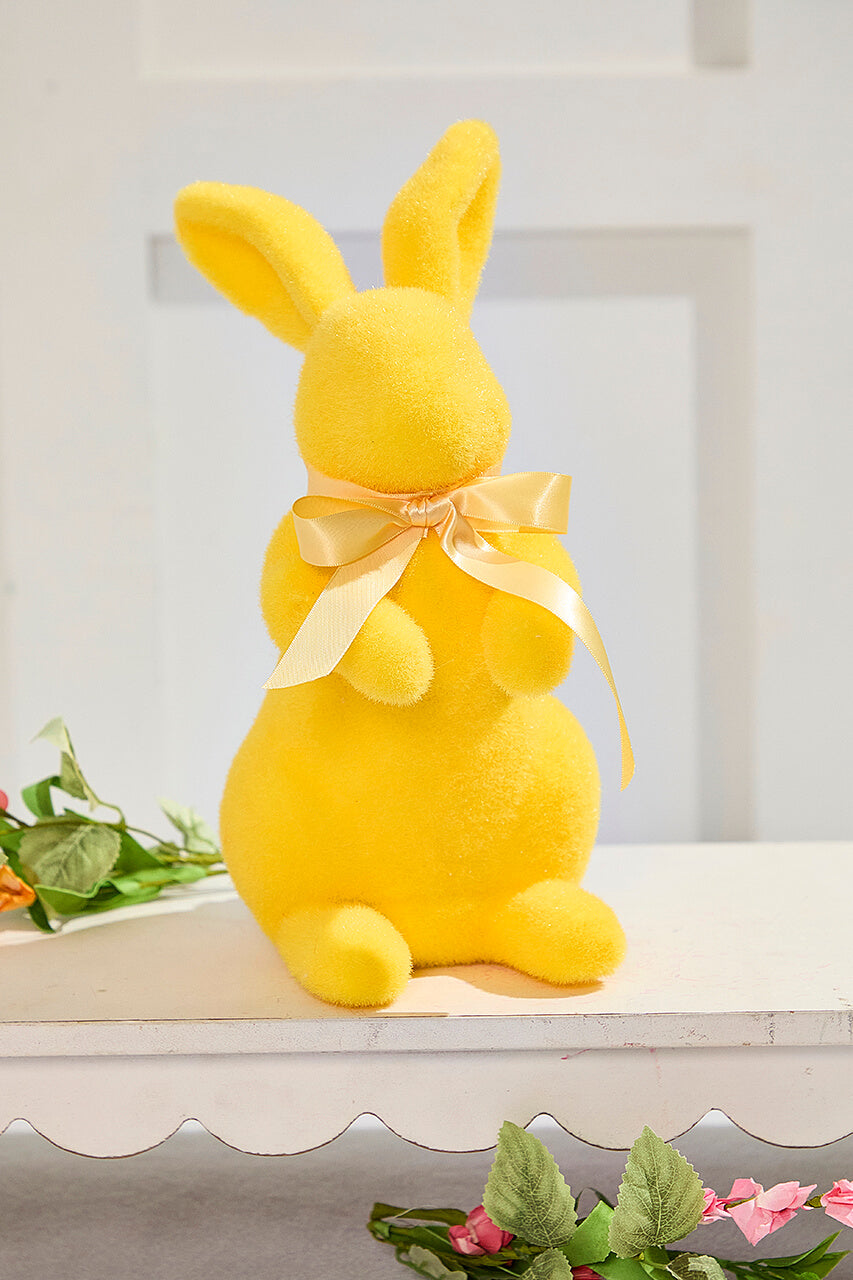 11" Flocked Easter Bunny