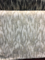 Modern Alyssa Chenille Fabric - White Cream Ikat, 58" Width (1 Yard)