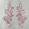 Beaded Floral Lace Applique 100% Polyester