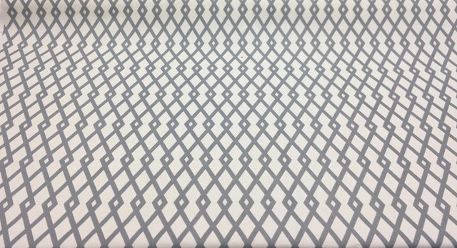 Robert Allen Fret Cotton Fabric - Ivory Graphite Gray Fret Pattern, 55" Width (1 Yard)