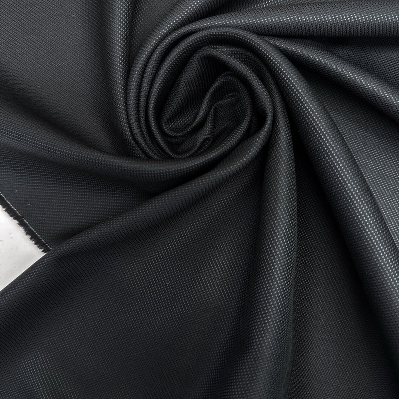 Wool Jacquard Fabric Blue Black