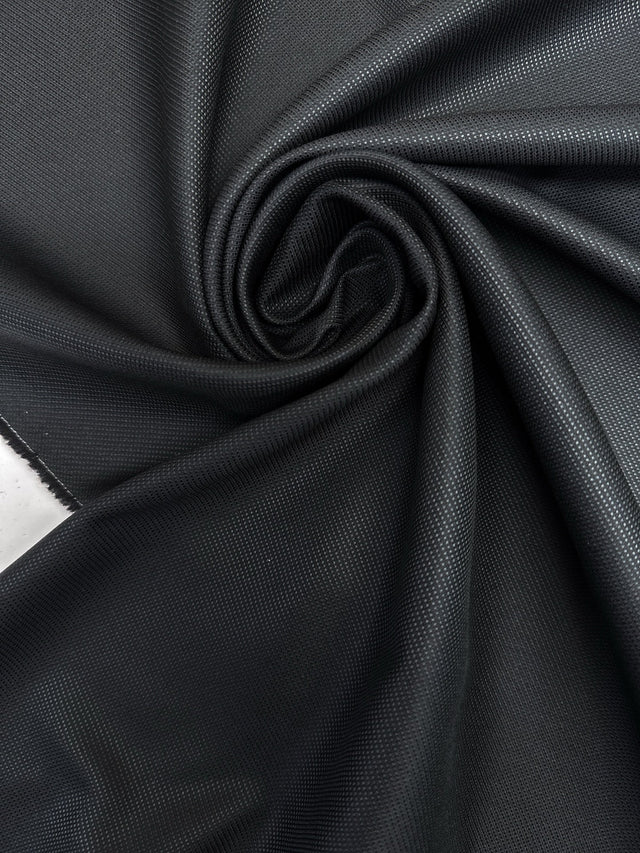 Wool Jacquard Fabric Blue Black