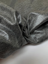 Polyester Cotton Polyurethane Knitted Gray Stripe