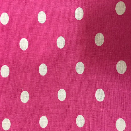 Small Polka Dot Print Poly Cotton Fabric - Poly Cotton Fabric, Small Polka Dot Print, 59" Width (1 Yard)