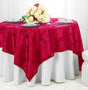 Ribbon Taffeta Square Table Overlay 85x85 Fuchsia