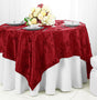 Ribbon Taffeta Square Table Overlay 85x85 Apple Red