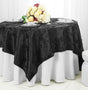 Square Ribbon Taffeta Table Overlay 85x85 Black